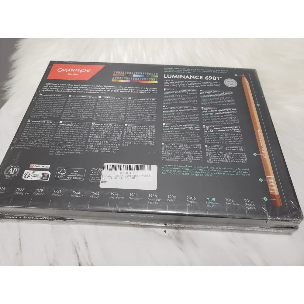 Caran d'Ache Luminance 6901 40 colored pencils NEW SEALED HIGHEST LIGHTFASTNESS